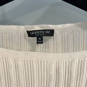 Lafayette 148 - off-white short sleeve top. Size M